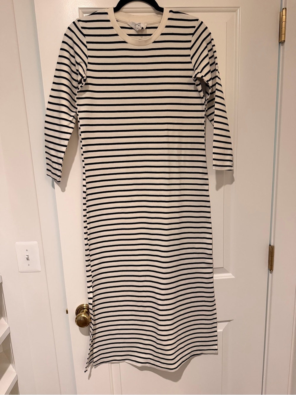 Pomander Place Striped Long Sleeve Maxi Dress